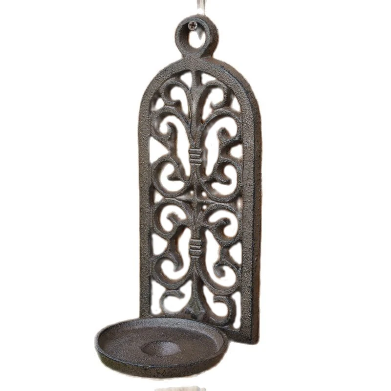 Pastoral Cast Iron Wall Candle Holders Metal Retronostalgia Decoration