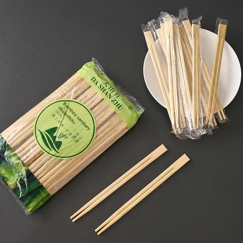 Disposable Chopsticks Restaurant Special Pointed End Connected Easy To Eat Bowl Chopsticks Household Sanitary Fast Food Bamboo C