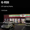 G-FANS Assemble Diorama 1:64 USB LED Lighting Parking Lot Model Car Garage Statuion- 711 Version 4