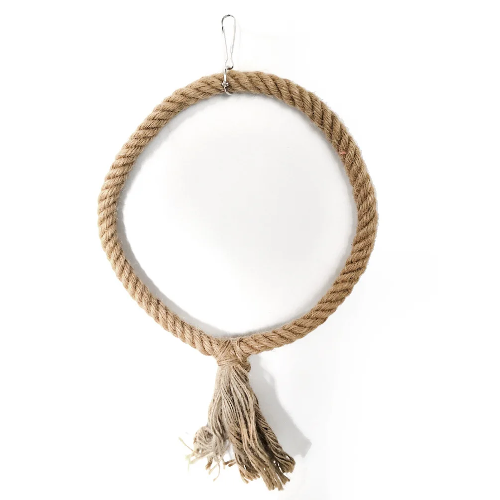 Pet Products Bird Supplies Parrot Chew Toys Triangular Cotton Rope Climbing Gnaw Swing Toys Cage Suspension Loop