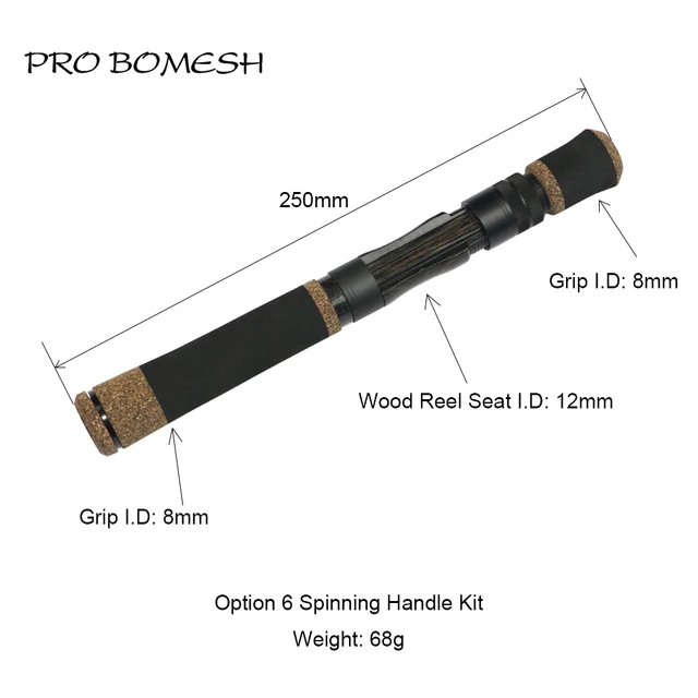 プロ Bomesh EVA ハンドル木材スピニングキャスティングリール