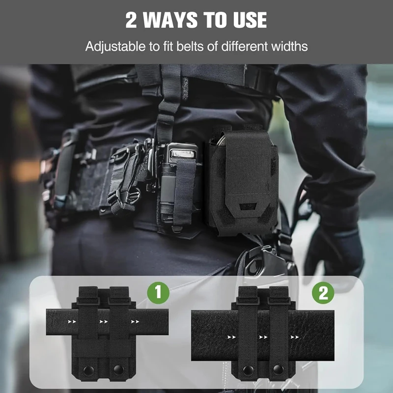 1000d Molle Handcuffs Pouch Bag Shackles Holder Case,Universal Handcuff Holster Standard Chain Cuffs for Duty Belt Vest