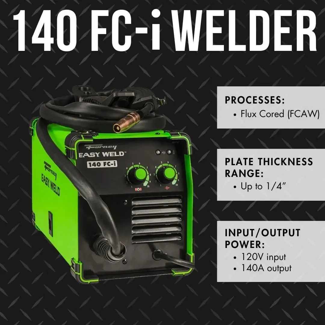 NEW FORNEY Easy Weld 140 Amp 120-Volt Flux-Cored Wire Feed Welder (No Gas Needed)