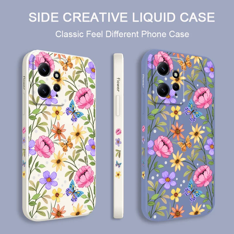 Exquisite Pattern Liquid Silicone Phone Case