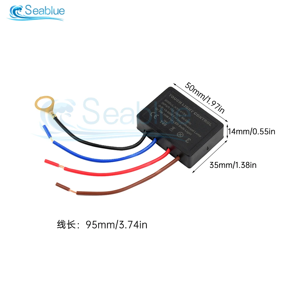 AC 110-230V 1A 3A Touch Light Switch Table Lamp Dimmer Control Module Sensor Touch Switch 4 Stage Dimming LED Incandescent Lamps smart light switch led dimmer switch smart dimmer switch lamp dimmer power cords dimmer switch