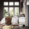 Velvet Upholstered Bed Frame Queen Size 61.4" Tall Headboard Queen Bed Frame/Deep Button Tufted/No Box Spring Needed/Cream 6