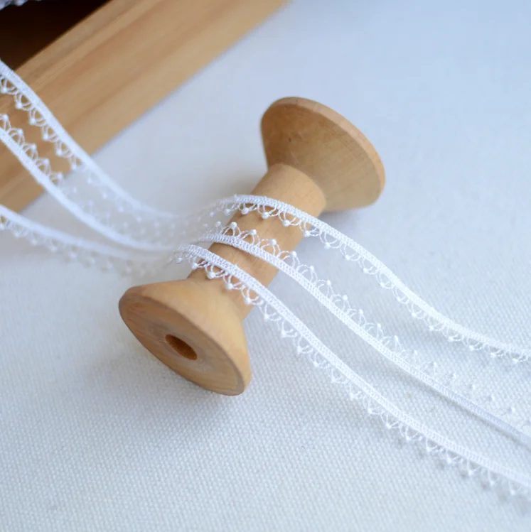 Lace Ribbon Vintage Embroidered Edge Trim Wedding Applique DIY Sewing Craft 2 Meters 6mm lace ribbon lace sewing supplies lace sewing accessories lace accessories lace decoration lace garment accessories