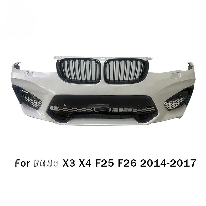 Hot selling PU Material Car Bumpers Front Bumper For X3 X4 F25 F26 2014- Upgrade X3M X4M Car Bodykitcustom