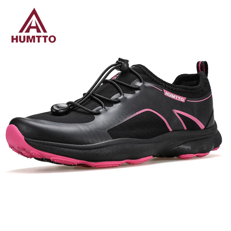 HUMTTO Running Shoes Luxury Designer Lightweight Shoes for Women Breathable Black Casual Sneakers Sports Jogging Womens Trainers