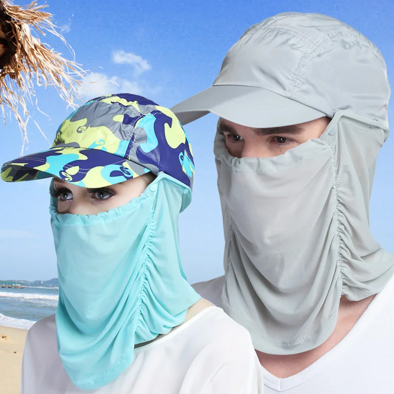

New Summer Unisex Sunscreen Hats Fashion Women Wide Brim Anti Uv Baseball Hat for Men Cycling Breathable Camping Visor Cap