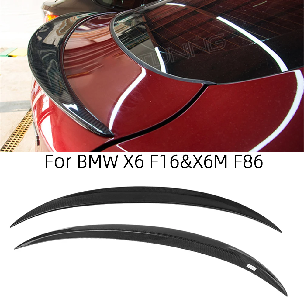 

For BMW X6 F16&X6M F86 P Style Carbon fiber Rear Spoiler Trunk wing 2014-2019 FRP honeycomb Forged