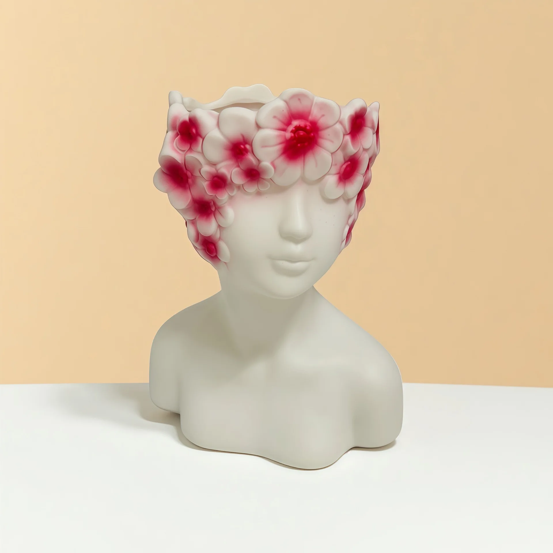 1pc Cute Hands-Shaped Makeup Brush Holder - Vanity Organizer with Polished Finish, Bathroom Countertop & Desktop Storage