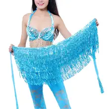  Women's Skirt Sequins Decor Elegance Eye-catching Viscose Belly Dance Shiny Hip Scarf for Belly Dance for Performance Party 