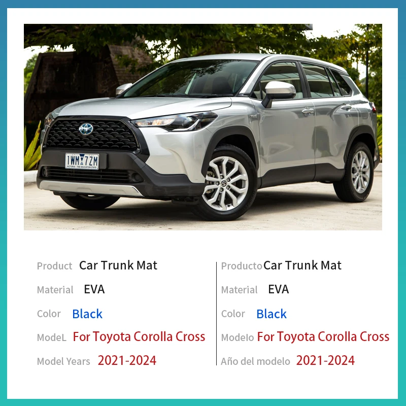 For Toyota Corolla Cross Hybrid 2024 2023 2022 2021 XG10 Car Trunk Mat Waterproof Protective Storage Pad Accessorie EVA Material