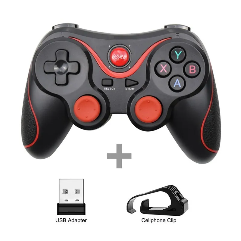 Wireless 3.0 Game Controller Terios T3/X3 For PS3/Android Smartphone Tablet PC With TV Box Holder T3+ Remote Support Bluetooth 