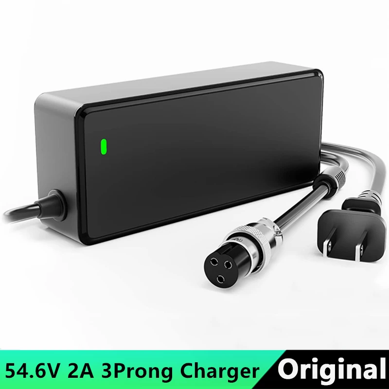 Caricabatterie 54.6V 2A Per Batteria Al Litio 48V Per Skywalker 8S,Evercross H5,Kugoo M4/X1/M4 Pro,Gx16/M16 Connettore A 3 Poli Di Alimentazione