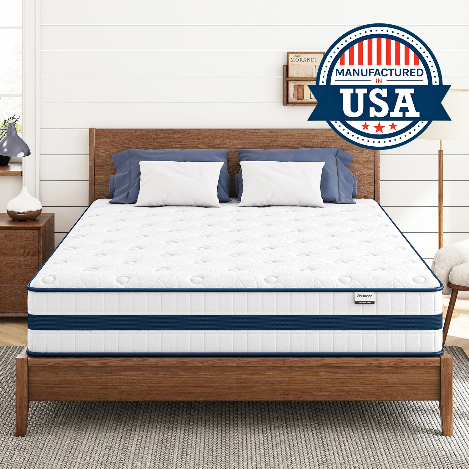 Maxzzz 10-12'' Twin/King/Queen Size Mattress, Bed with Gel Memory Foam & Individually Pocket Coils for Pressure Relief & Support Maxzzz 10-12'' Twin/King/Queen Size Mattress, Bed with Gel Memory Foam & Individually Pocket Coils for Pressure Relief & Support