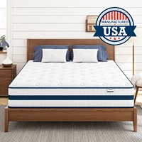 Maxzzz 10-12'' Twin/King/Queen Size Mattress, Bed with Gel Memory Foam & Individually Pocket Coils for Pressure Relief & Support