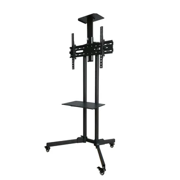 عربة تلفزيون قابلة للإزالة عربة تلفزيون متنقلة حامل تلفزيون أرضي عالمي مع عجلات - Image 5