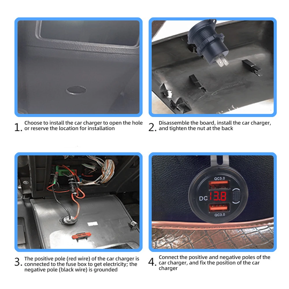 12 24V QC3.0  USB ڵ    а ġ      ڵ ׼