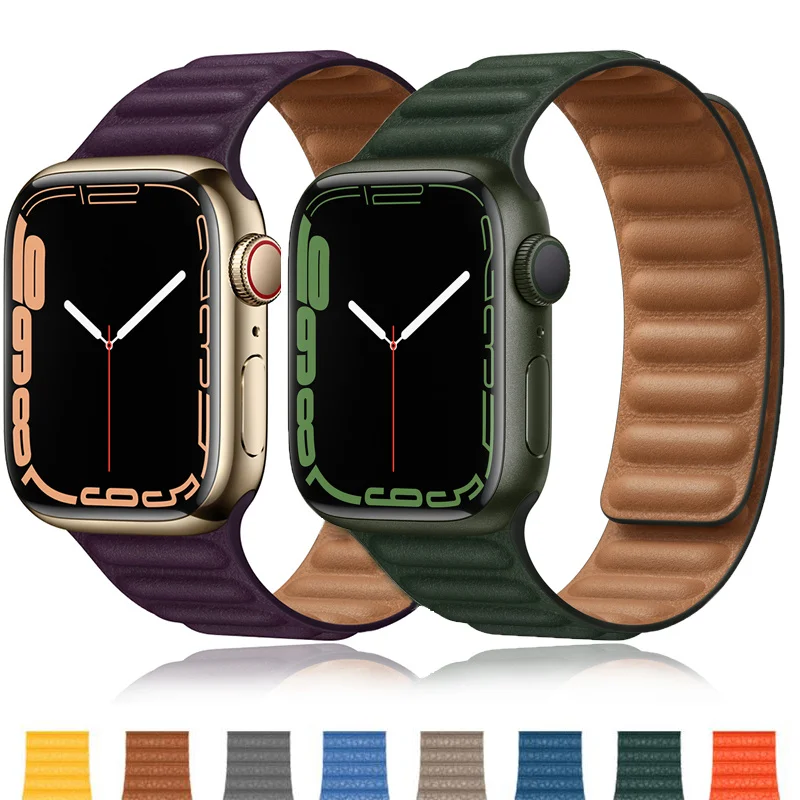 Leather Loop Bracelet Leather Watch Band Leather Link Watchbands