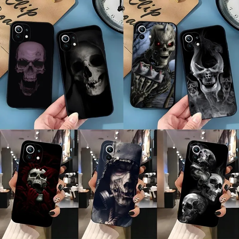

Чехол для телефона с ужасным черепом для Xiaomi POCOF3 M4Pro X3 GT M3 X4Pro NFC Note 10Pro Redmi Note 11 11T 10 Pro Plus, чехол