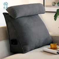 Reading Pillow for Bed Adult Back Pillow for Sitting in Bed Triangle Reading Pillow for Bed, Soft Back Rest, Support Wedge 1