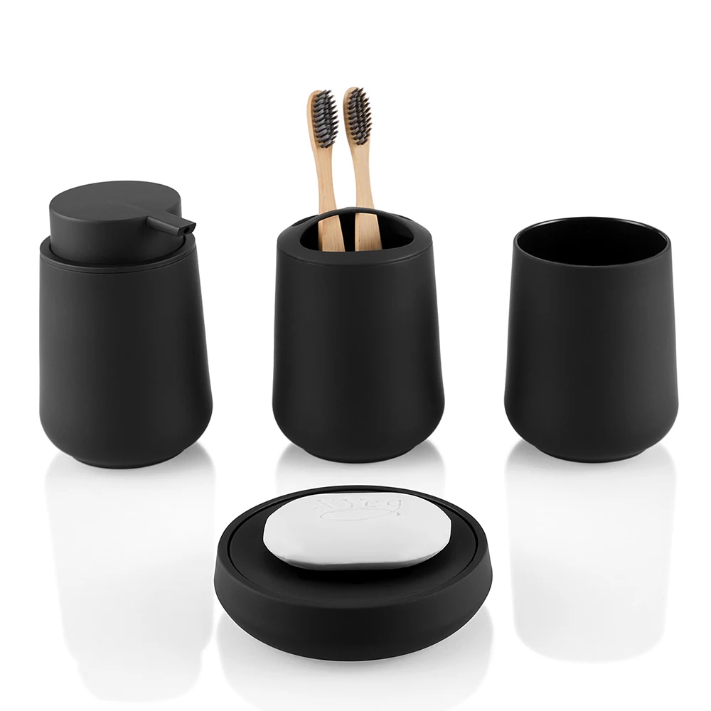 Soap Dispenser Bathroom Accessories Set 4pcs Bathroom Soap Dispenser Toothbrush Holder Cup Soap Dish