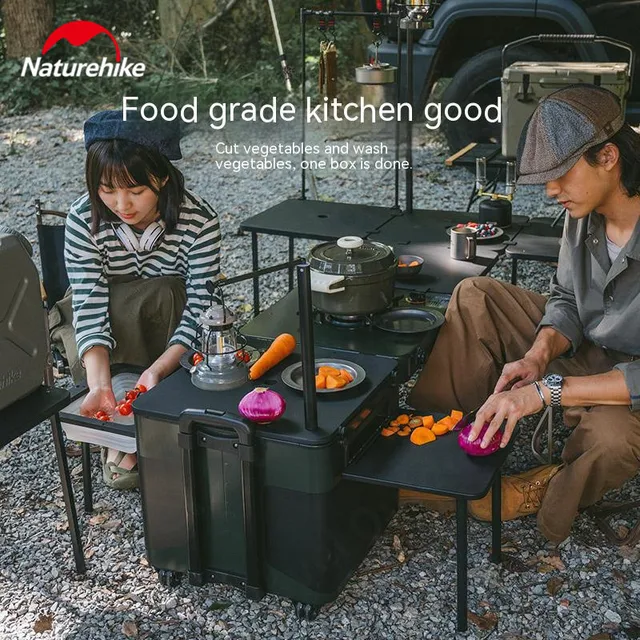 Naturehike Hordozható Barbecue Főző Konyhai Tábor Asztal Készlet Konyha Kültéri Kemping Igt Piknik Bbq Combo Table - Image 4