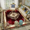European Red Large Area Rugs Living Room Gorgeous Decoration Sofa Area Carpets Non-slip Bedroom Cloakroom Floor Mat Customizable 1