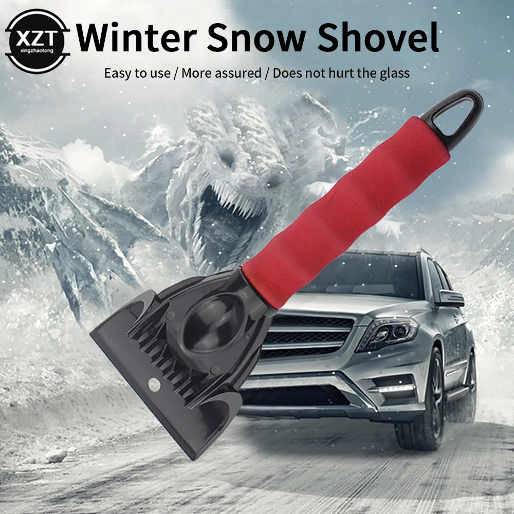 Car Ice Scraper Snow Shovel Windshield Auto Defrosting Car Winter Snow Removal Cleaning Tool Ice Scraper Quick Clean Glass Brush