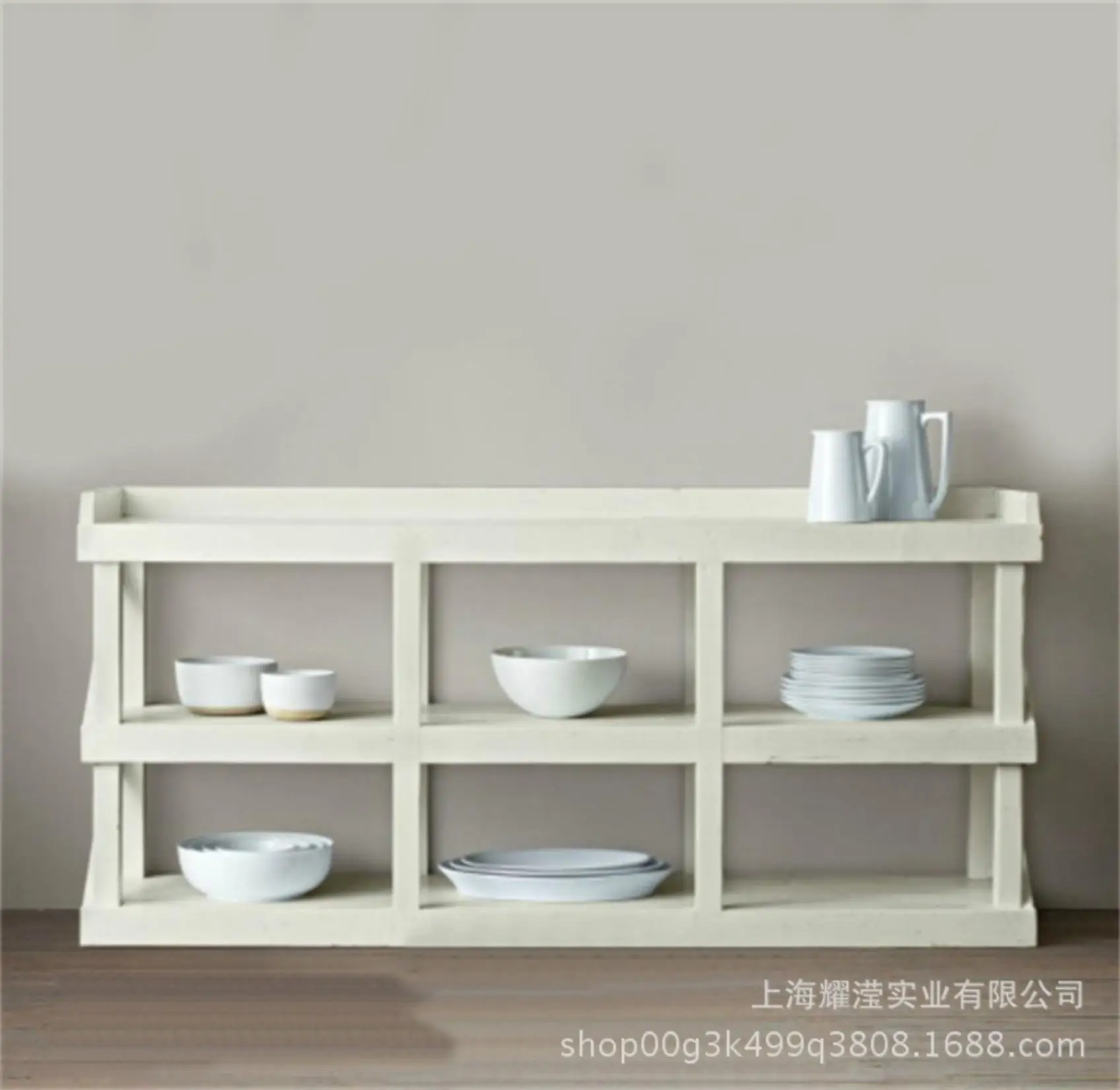 

Dining Room Furniture Sideboard American Oak White Tableware Storage Locker