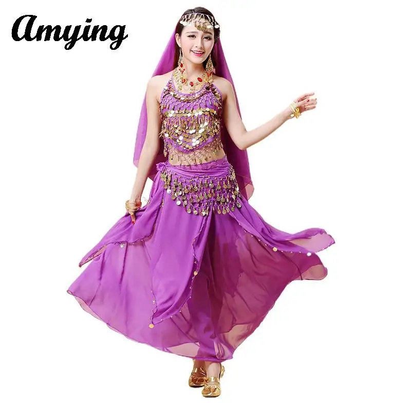 

4 шт., женский костюм для танца живота