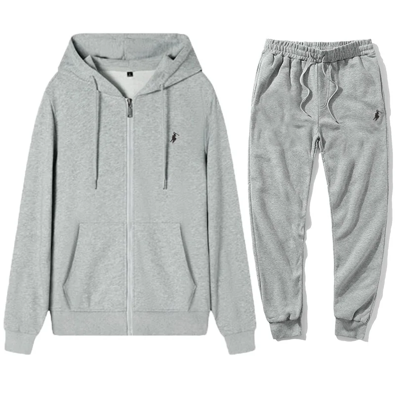 Men's and Women's Hoodies and Zippered Pantspullovers Jacket Sports Jackets Long Sleeved Velvet Outerwear Sets waterproof jacket cycling jacket