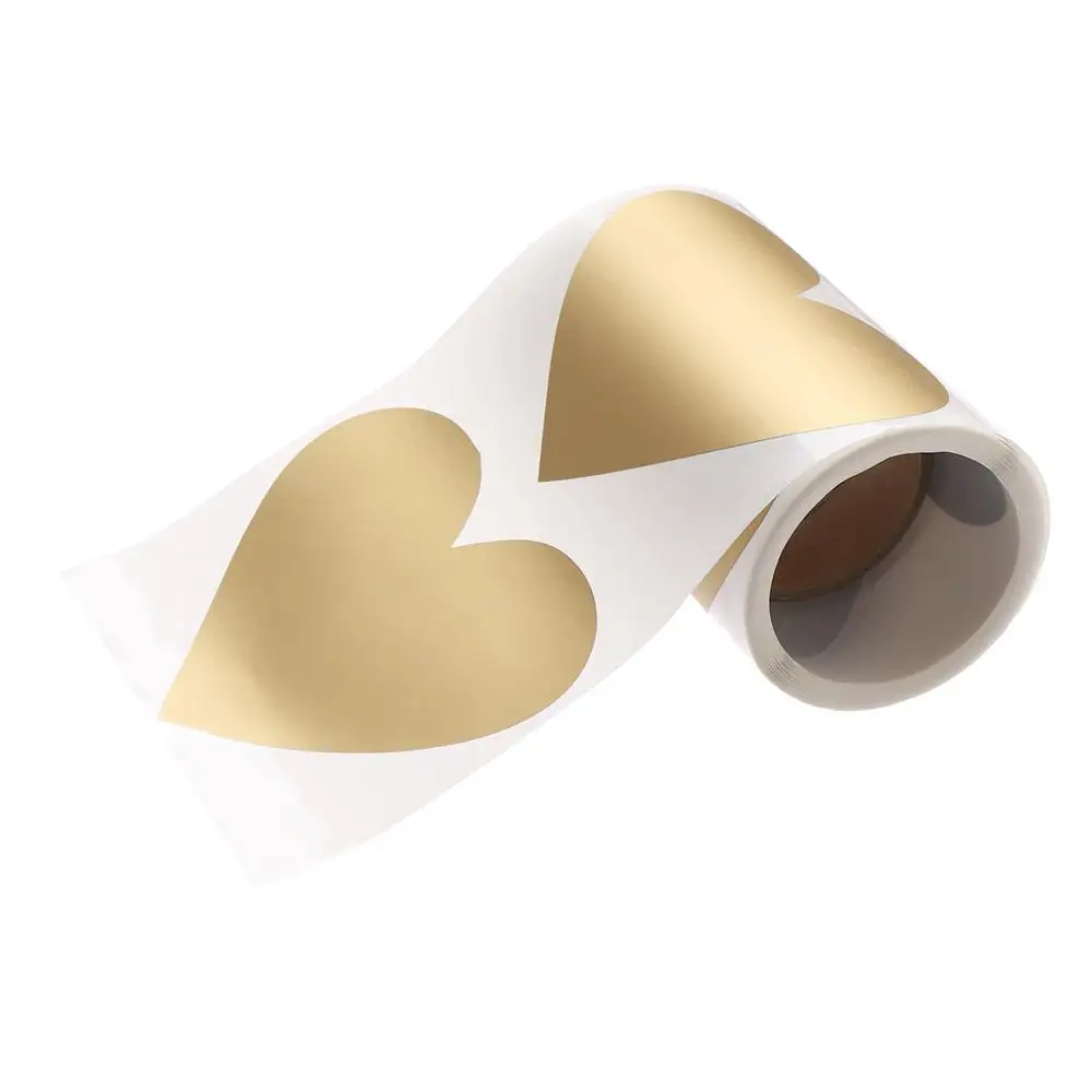 재미있는 게임 파티 용품,  코드 커버, 비즈니스 접착 종이, 사랑 하트 모양 스크래치 오프 스티커 라벨, 롤 카드, 100 개