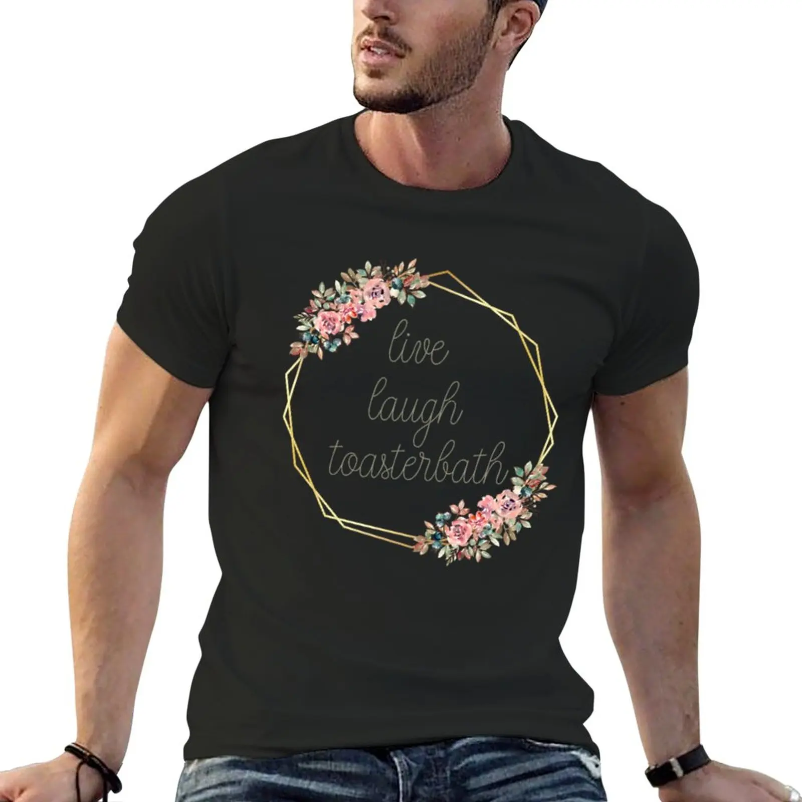 

live love bath T-Shirt korean fashion sweat shirt black t-shirts for men