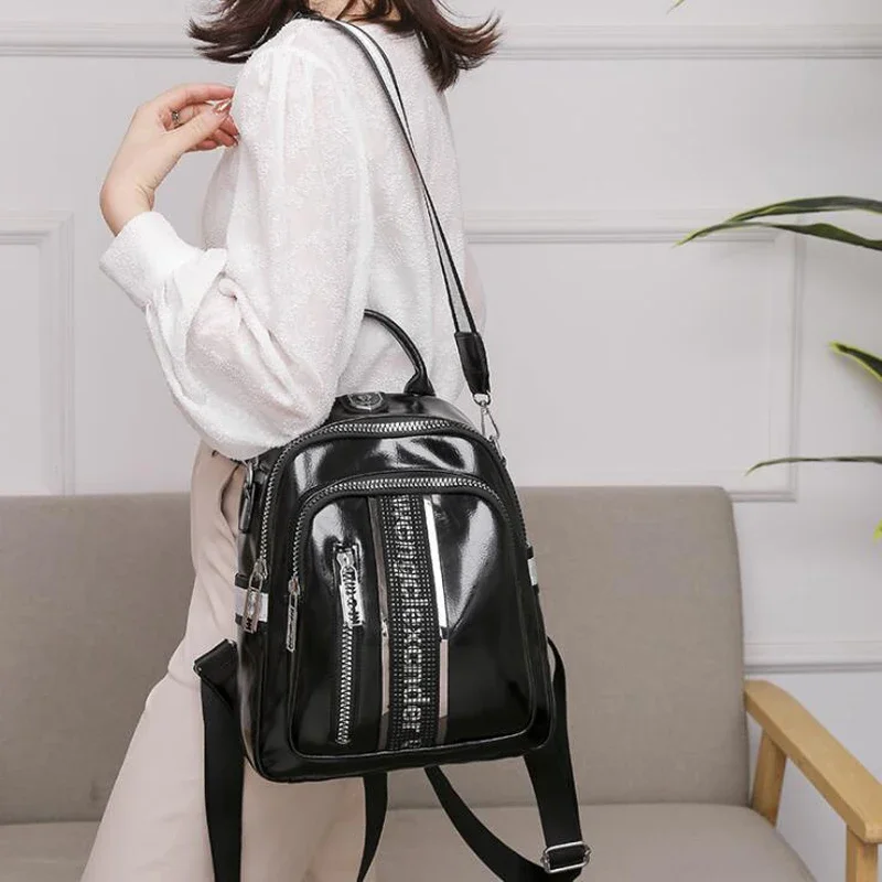 Small and Stylish Women's Bagpack with Multiple Functions for Leisure and Travel
