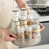 Kitchen Storage Spice Rack 360 Degree Rotating Cabinet Makeup Rotating Storage Box Non-slip Spice Rack Seasoning Box 2