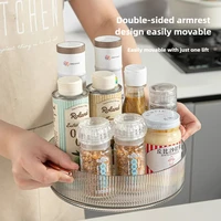 Kitchen Storage Spice Rack 360 Degree Rotating Cabinet Makeup Rotating Storage Box Non-slip Spice Rack Seasoning Box 2
