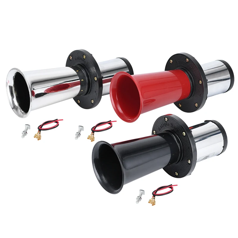 110Db 12V Large Chrome Retro/Antique Style Classic Car Trumpet/Klaxon