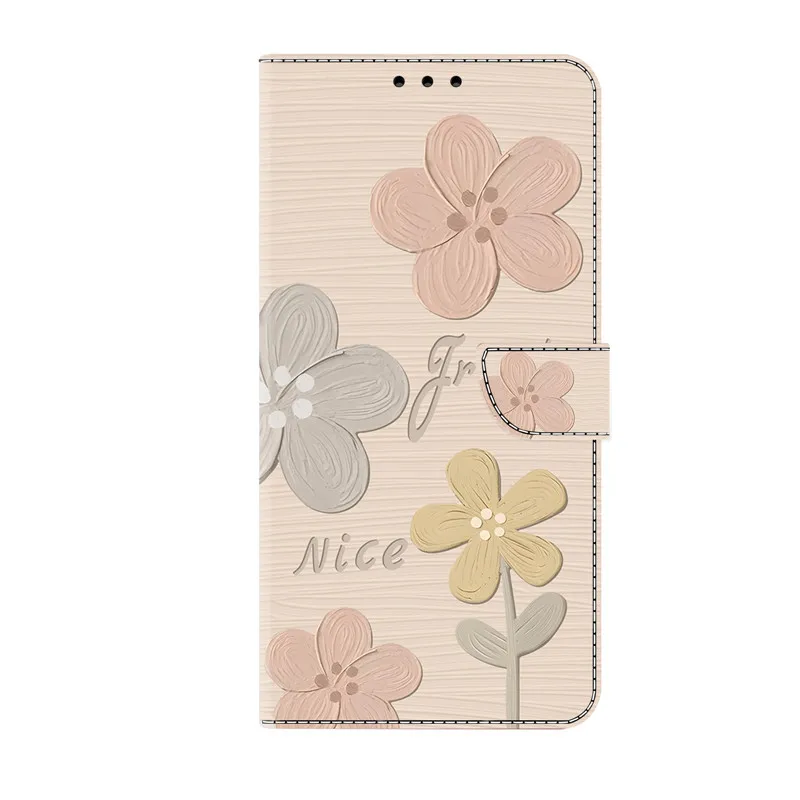 Luxurious 3D Leather Flip Phone Case Cover