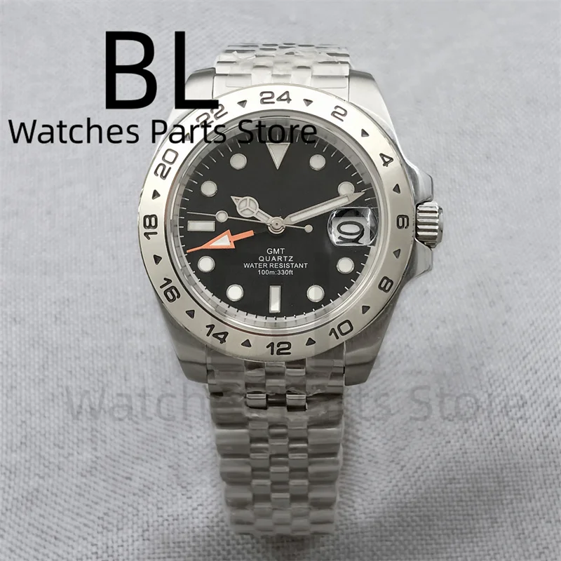 シルバーブレスレットホワイトダイヤル,40mm /43mm,時計ケース,Bd3804