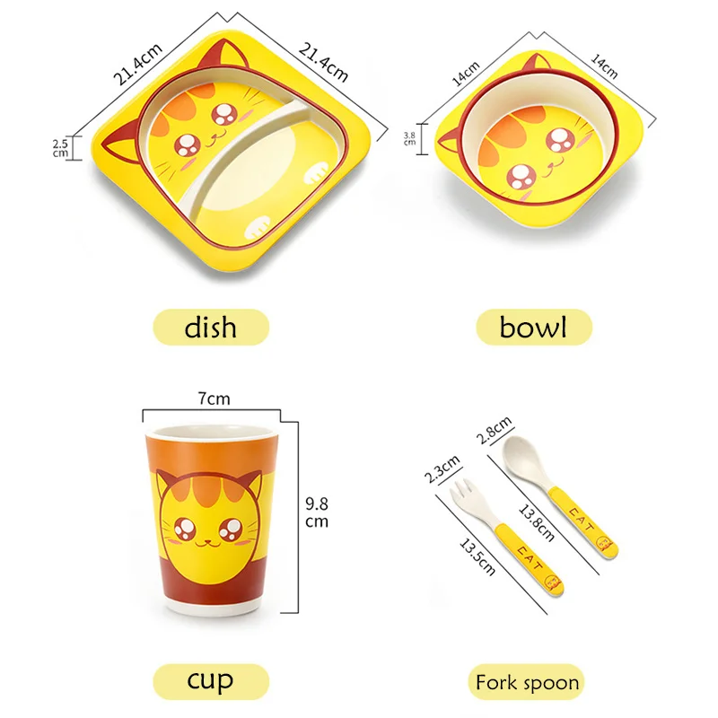 Cute Cartoon New Year Gift Bowl Sets Kitchen Toys For Children Baby