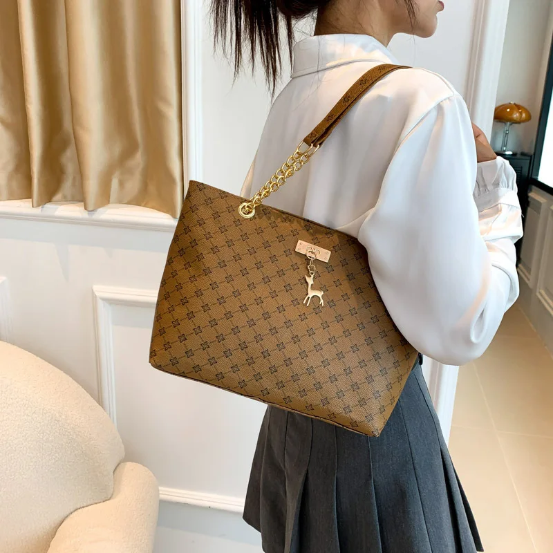 Presbyopia Handbag Texture Soft Leather Large Capacity Tote Women Bag With...