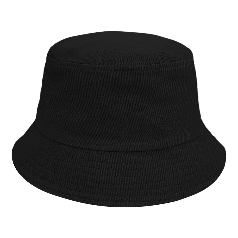 Women Bucket Hat Big Wide Brim Outdoor Soft Cotton Solid Color Sun Hat Portable Foldable Cap