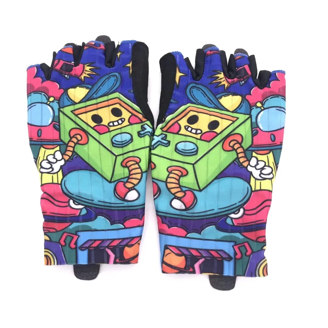 Non-Slip Silicone Cycling Gloves, Mountain Bike Riding Gloves, Gym and Outdoor Sports