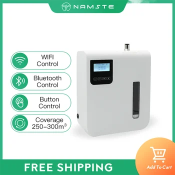 NAMSTE 에센셜 오일 아로마 디퓨저 와이파이 블루투스 제어, HVAC 전기 아로마 오아시스 룸 향수, 가정용, 300M ³