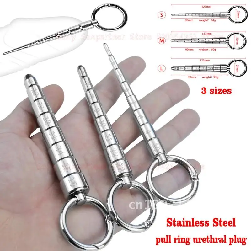 Stainless Dilator Urethral Dilator Plug Scale Penis Plug Progressive Penis Masturbator Man Stimulation Catheters Steel Urethral