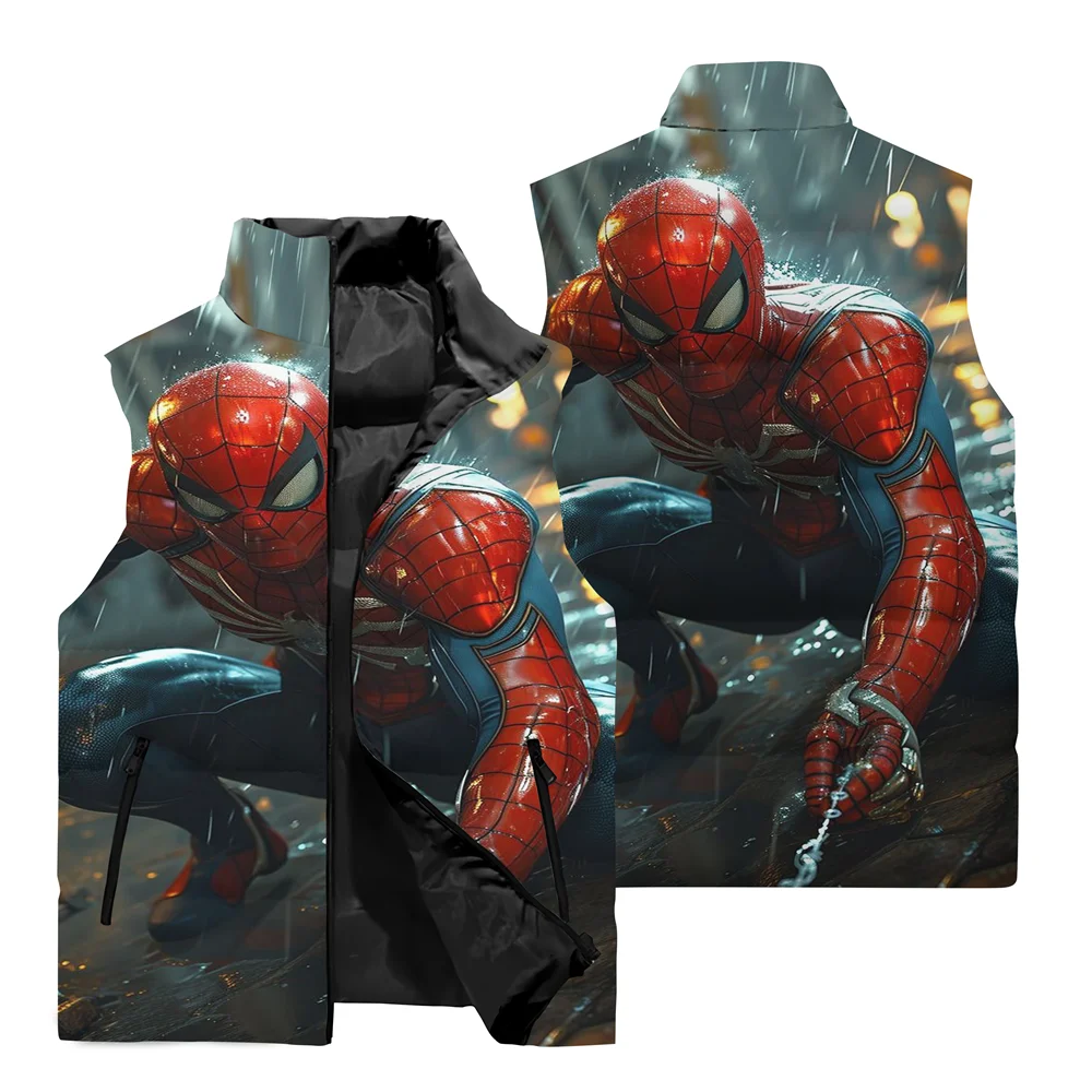 thumbnail image 1 of Nueva chaqueta para hombre, chaleco de superhéroe de Marvel, Spider-Man, chaqueta con estampado 3D, cortavientos, chaqueta cálida para correr al aire libre para hombre, 1 of 5