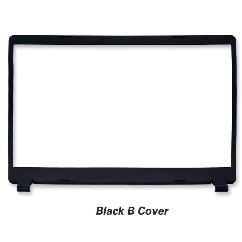 Black 15.6-Inch Laptop LCD Back Cover with Front Bezel and Hinges